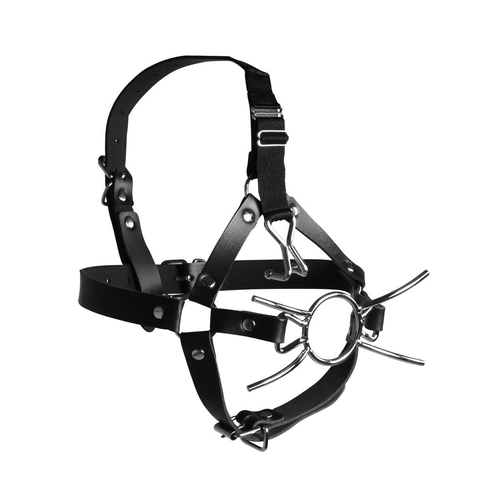 Ouch Xtreme Head Harness With Spider Gag And Nose Hooks - Eroticon Ltd