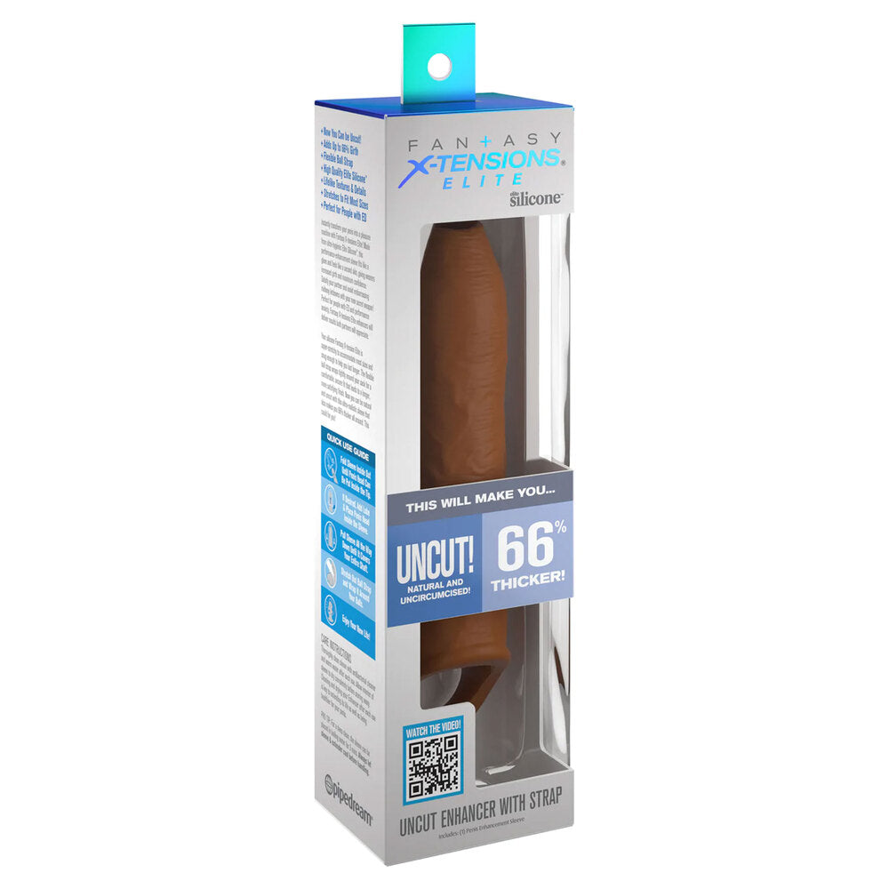 XTensions Elite 7 Inch Uncut Penis Enhancer With Strap - Eroticon Ltd