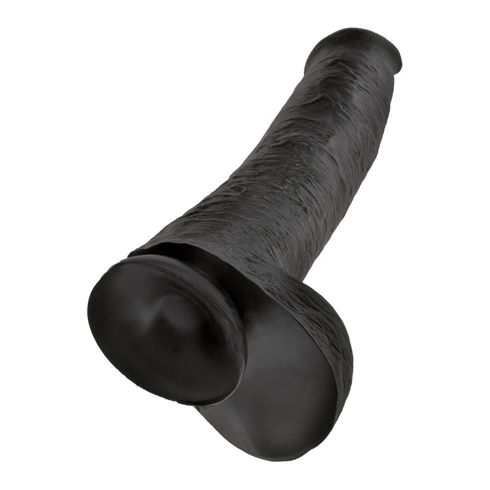 King Cock 15 Inch Cock with Balls Black - Eroticon Ltd