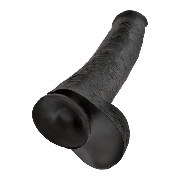 King Cock 15 Inch Cock with Balls Black - Eroticon Ltd