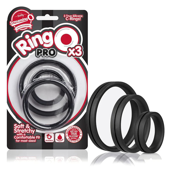 Screaming O RingO Pro X3 Cock Rings Black - Eroticon Ltd