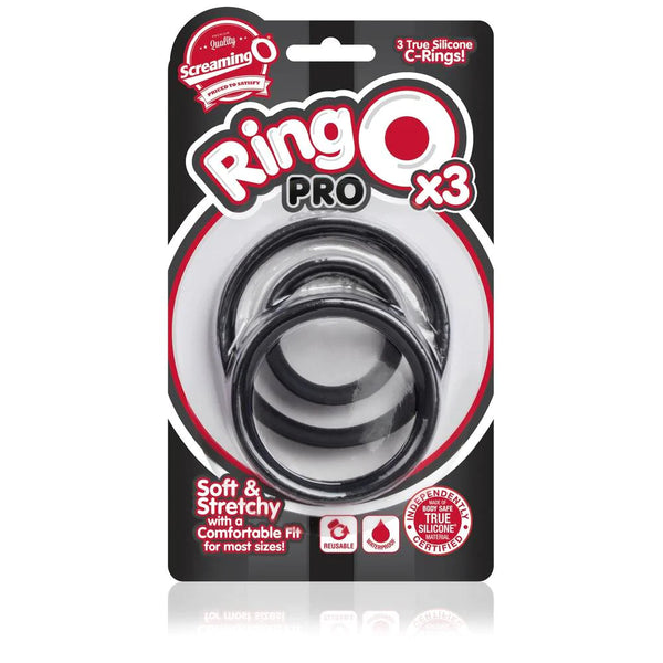 Screaming O RingO Pro X3 Cock Rings Black - Eroticon Ltd