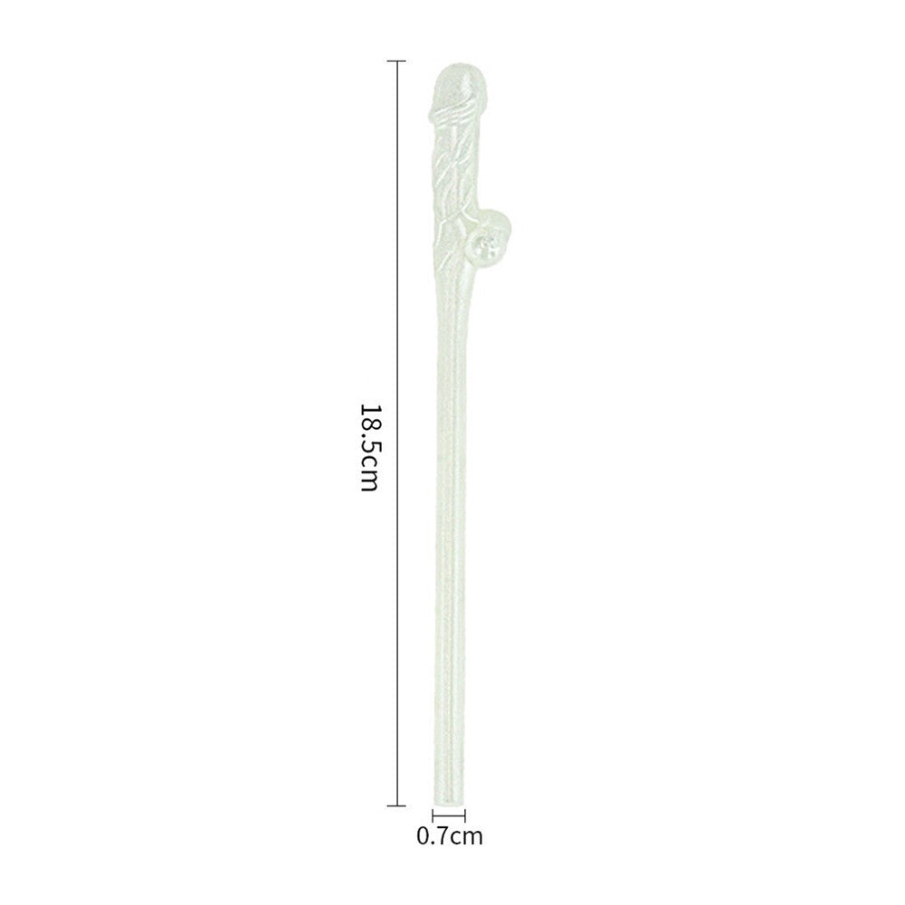 Lovetoy Pack Of 9 Willy Straws Glow In The Dark - Eroticon Ltd