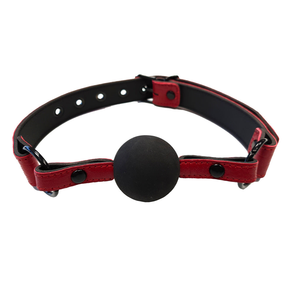 Rouge Garments Leather Croc Print Ball Gag - Eroticon Ltd