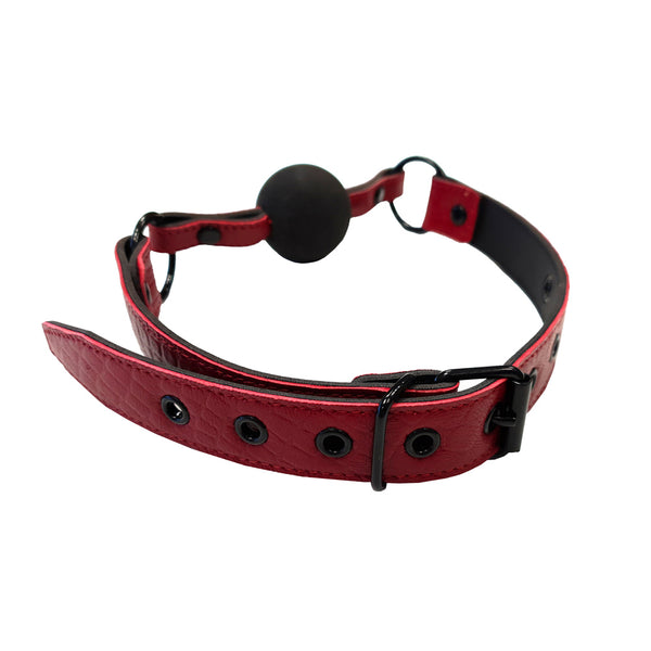 Rouge Garments Leather Croc Print Ball Gag - Eroticon Ltd