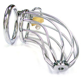 Rouge Stainless Steel Chasity Cock Cage With Padlock - Eroticon Ltd