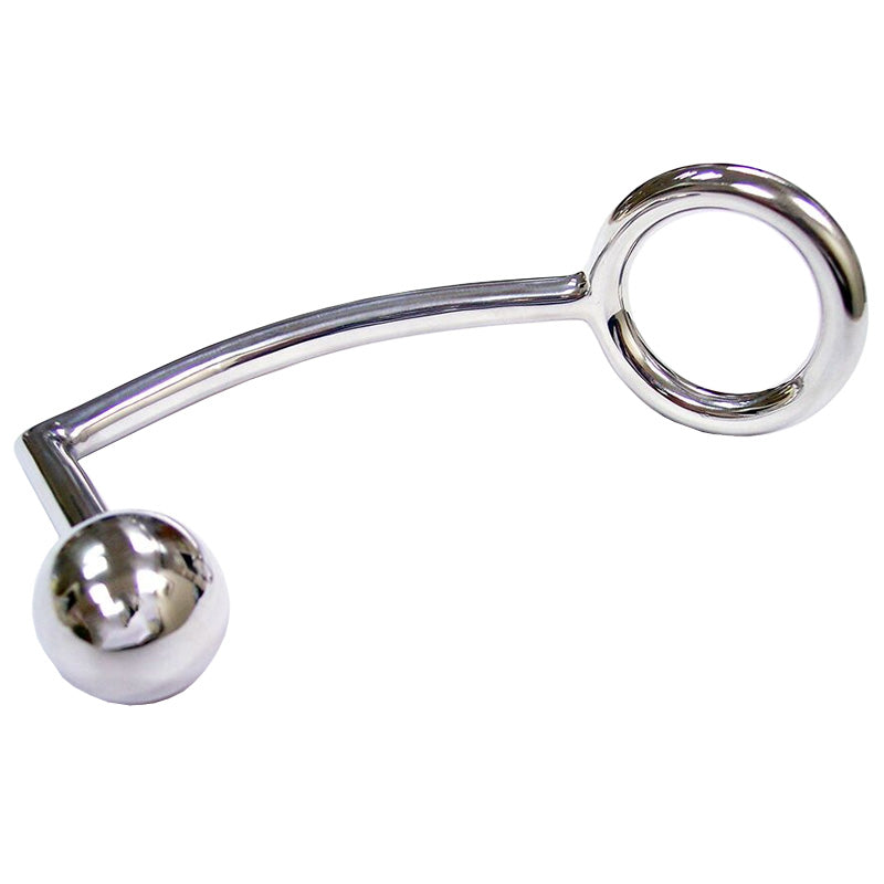 Rouge Stainless Steel Cock Ring With Anal Probe - Eroticon Ltd