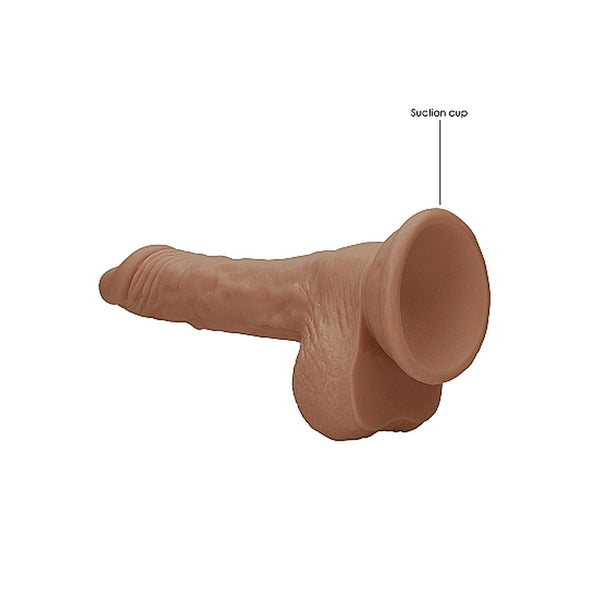RealRock 7 Inch Dong With Testicles Flesh Tan - Eroticon Ltd