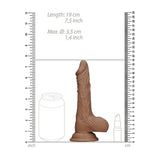 RealRock 7 Inch Dong With Testicles Flesh Tan - Eroticon Ltd