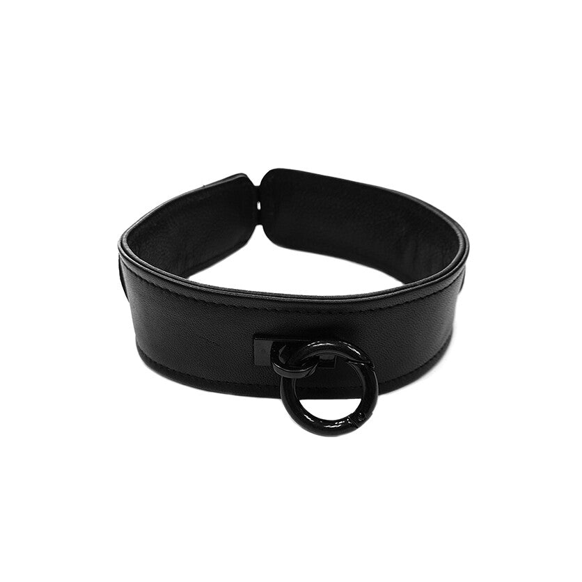 Rouge Garments Plain Black Leather Collar - Eroticon Ltd