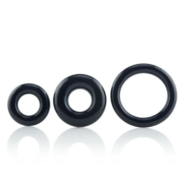 Screaming O RingO x3 Cock Rings Black - Eroticon Ltd