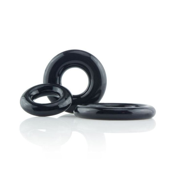 Screaming O RingO x3 Cock Rings Black - Eroticon Ltd