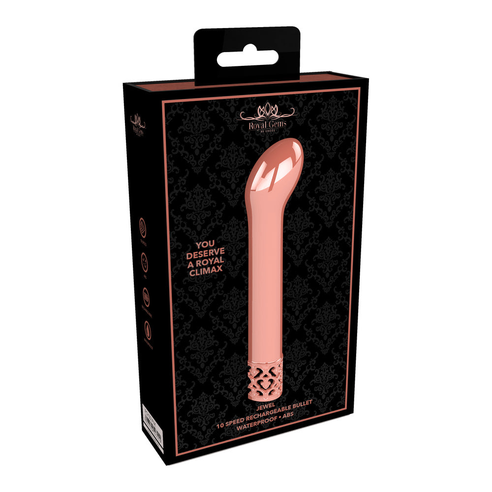 Royal Gems Jewel Rechargeable G Spot Bullet Rose Gold - Eroticon Ltd