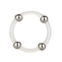 Steel Beaded Silicone Ring Large - Eroticon Ltd
