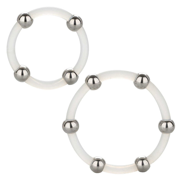 Steel Beaded Silicone Ring Set - Eroticon Ltd