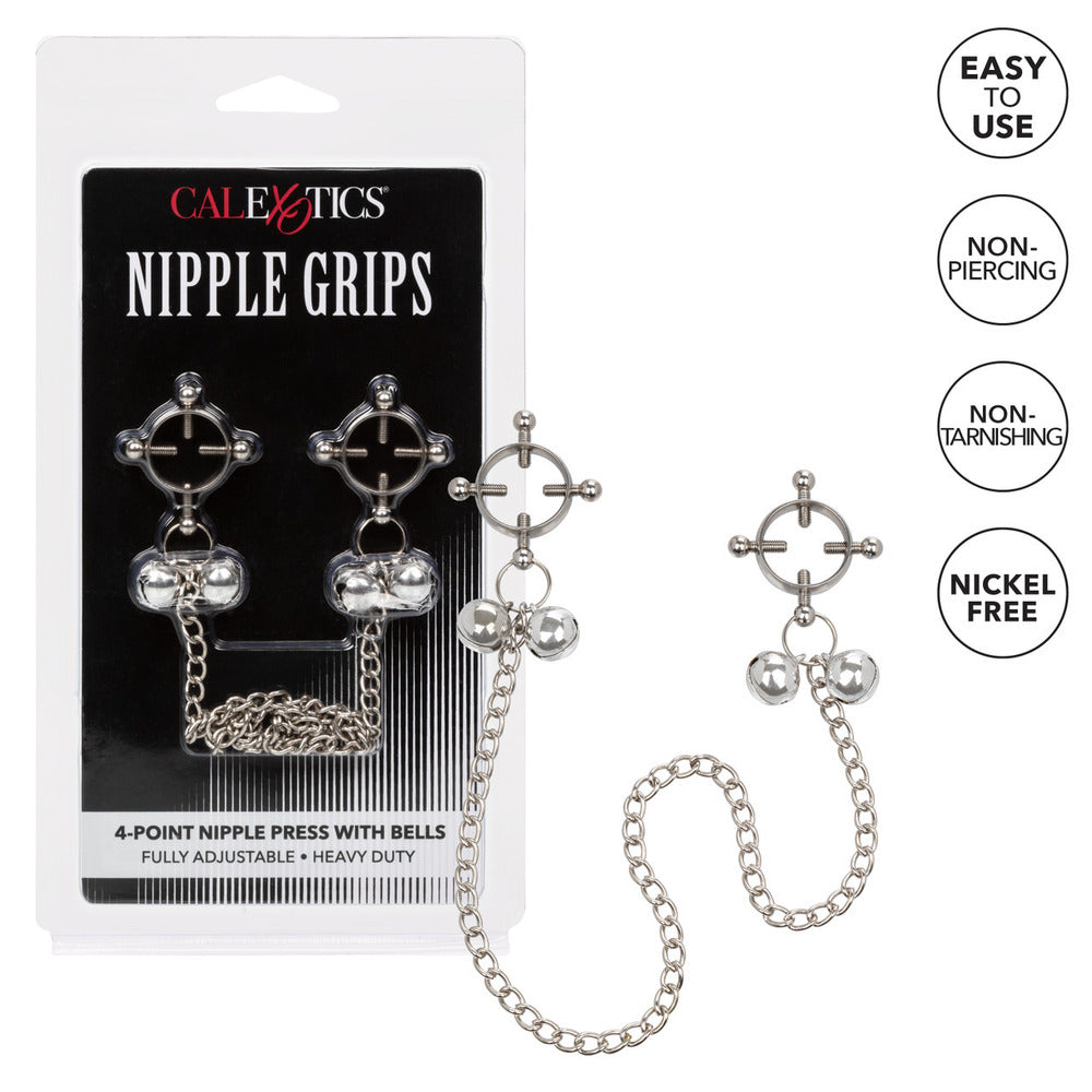 Nipple Grips 4 Point Nipple Press With Bells