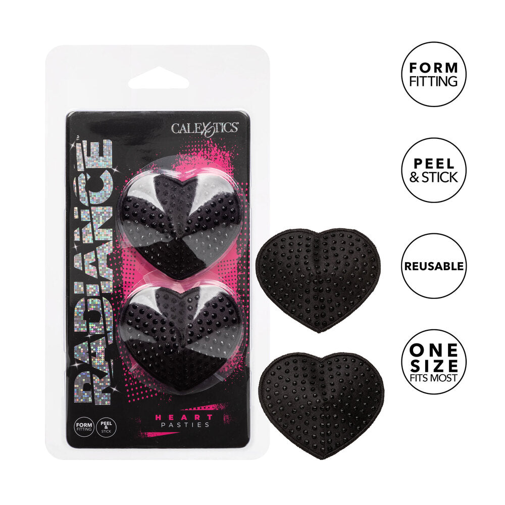 Radiance Black Heart Pasties - Eroticon Ltd