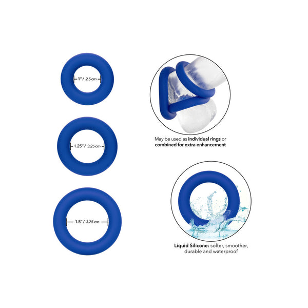 Admiral Universal Cock Ring Set Blue - Eroticon Ltd