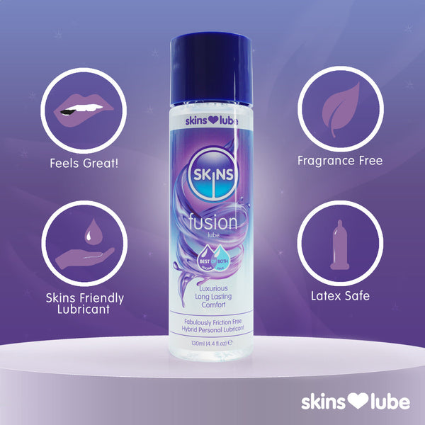 Skins Fusion Hybrid Silicone And Waterbased Lubricant 130ml - Eroticon Ltd