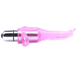 Clear Pink Vibrating Tongue Finger Vibrator - Eroticon Ltd