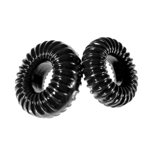 Perfect Fit XPlay Gear Slim Ribbed Cock Rings 2 Pack - Eroticon Ltd