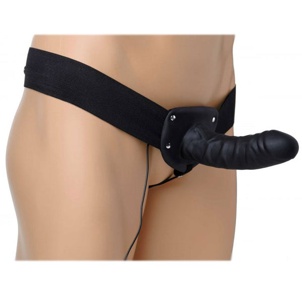 Deluxe Vibro Erection Assist Hollow Silicone Strap On - Eroticon Ltd