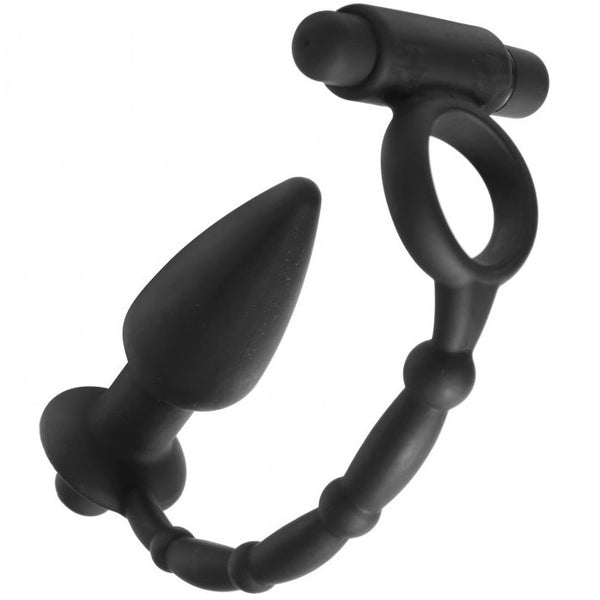 Viaticus Dual Cock Ring And Anal Plug Vibrator - Eroticon Ltd